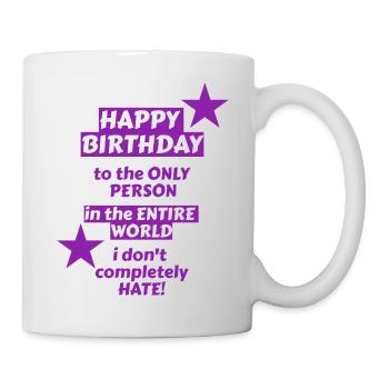 I love clothes / Happy Birthday - Mug - white - Right