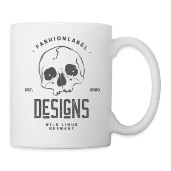 Skull Design I Wild Linus - Tasse - Weiß - Rechts