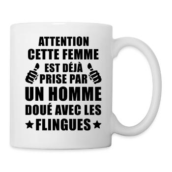 cette femme est prise par un homme fantastique - Mug blanc - blanc - Droite