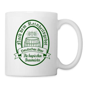 Bayrisch Bierbrauer & Braumeister | Deutsches Bier - Tasse - Weiß - Rechts