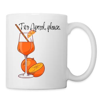 Schickes Shirt Sommer Getränk genießen - Tasse - Weiß - Rechts