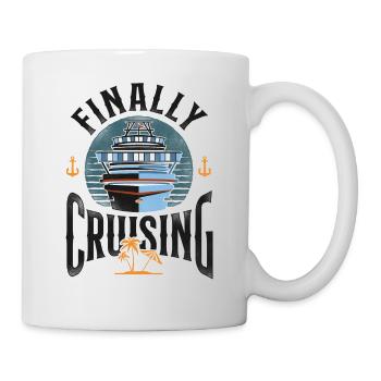 Cruise Ship Vacation Finally - Tasse - Weiß - Rechts