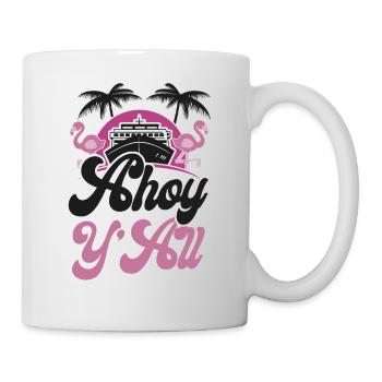 Cruise Ship Vacation Girl Ahoy - Tasse - Weiß - Rechts
