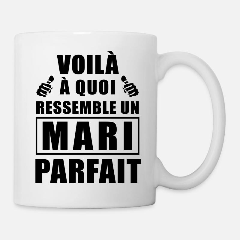 mari parfait / humour époux - Mug blanc - blanc