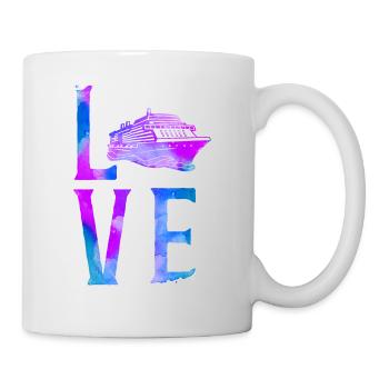 Cruise Ship Vacation Watercolor - Tasse - Weiß - Rechts