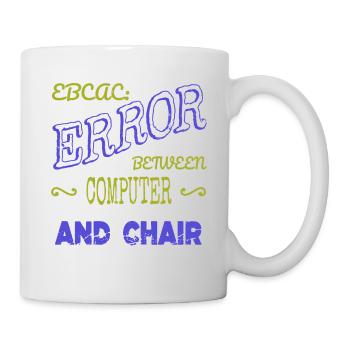 computer science gift ethical humor fingers - Tasse - Weiß - Rechts
