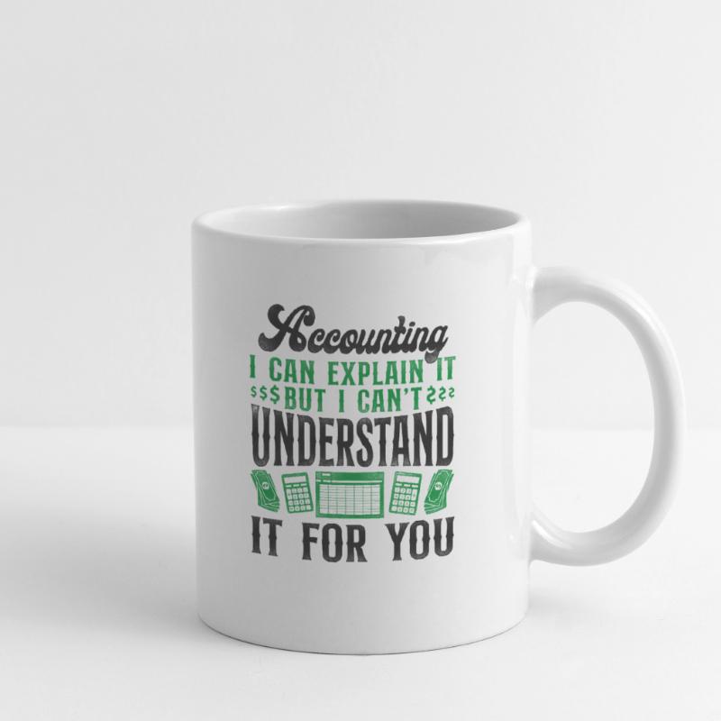 Comptable Comptable Comptable Comptabilité Mug blanc