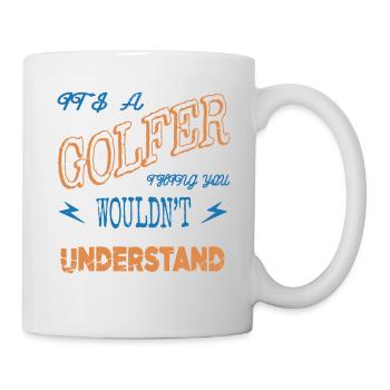 golfjersey funnygolfgift happy fun golf shirt - Mug - white - Right