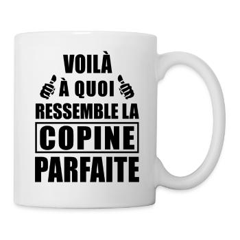 copine parfaite - Mug blanc - blanc - Droite
