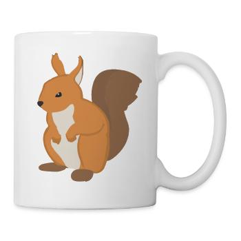 Squirrel Illustration Gift Idea - Mug - white - Right