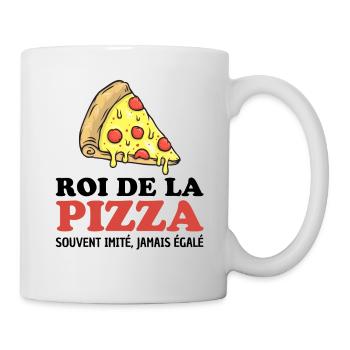 Roi de la pizza 2 - Mug blanc - blanc - Droite