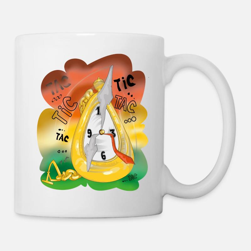 Taschenuhr - Tasse - Weiß