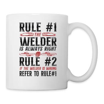 Welder Welding Vintage Rule #1 The - Mug - white - Right