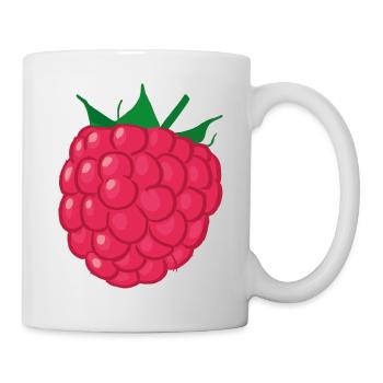 Raspberry Illustration Gift Idea - Mug - white - Right