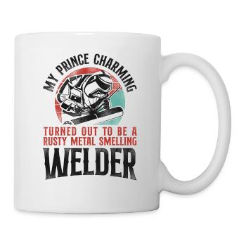 Soudeur Soudage Girlfriend Vintage - Mug blanc - blanc - Droite