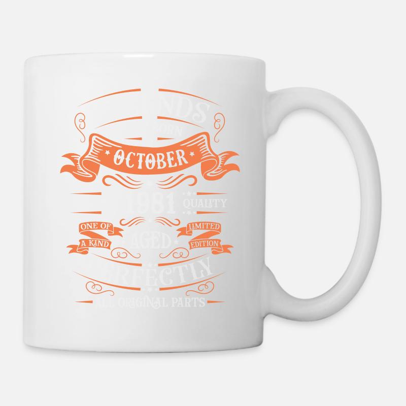The Legends Were Born In October 1981 Gift - Mug - white
