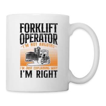 Certified Forklift Truck Operator - Mug - white - Right