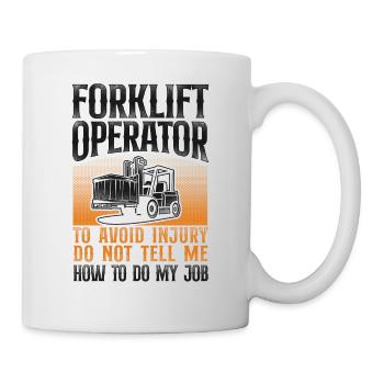 Certified Forklift Truck Operator - Mug - white - Right