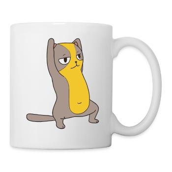 Cat fait une idée cadeau pour les amateurs de yoga yoga - Mug blanc - blanc - Droite