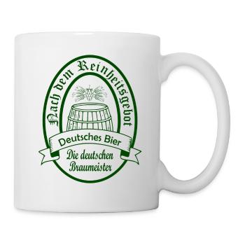 Deutsche Bierbrauer & Braumeister | Deutsches Bier - Tasse - Weiß - Rechts