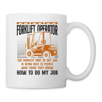 Certified Forklift Truck Operator - Tasse - Weiß - Rechts