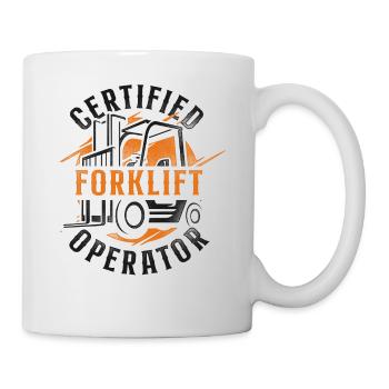 Certified Forklift Truck Operator - Mug - white - Right