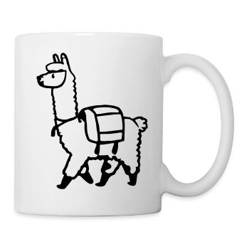 Alpaca Lama Hiking Gift Idea - Mug - white - Right