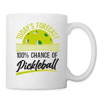 Pickleball Today's Forecast 100% - Tasse - Weiß - Rechts