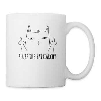 Anti Patriarcat Chat drôle Feminisme - Mug blanc - blanc - Droite