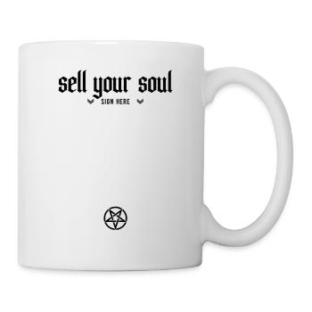 Signez ma chemise Vendez votre âme Costume - Mug blanc - blanc - Droite