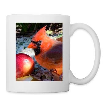 Nördlicher Kardinal - Tasse - Weiß - Rechts