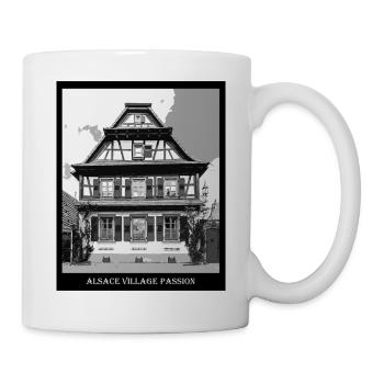 Vintage Alsatian half-timbered house - Mug - white - Right