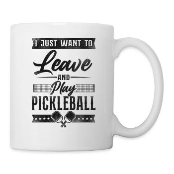 Pickleball je veux juste partir - Mug blanc - blanc - Droite