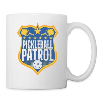 Pickleball Badge Pickleball Patrol - Tasse - Weiß - Rechts