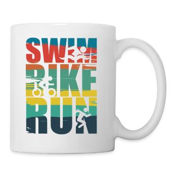 Natation Vélo Course à pied - Mug blanc - blanc - Droite
