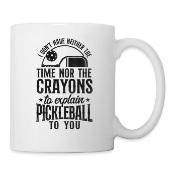 Pickleball je n’ai ni l’un ni l’autre - Mug blanc - blanc - Droite