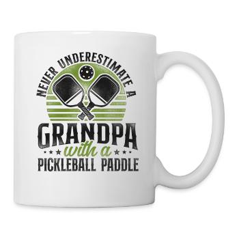 Pickleball Grandpa Retro Never - Tasse - Weiß - Rechts