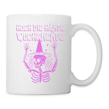 HOCH DIE HÄNDE WOCHENENDE *HALLOWEEN* - Tasse - Weiß - Rechts