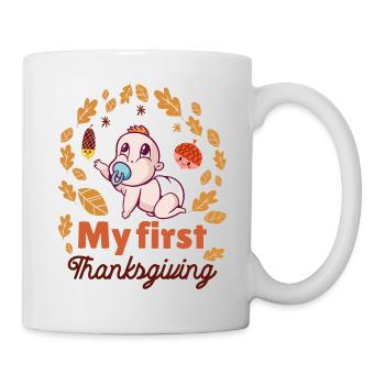 Mon premier Thanksgiving - Mug blanc - blanc - Droite