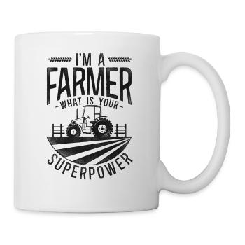 Farming Farmer Tractor Vintage I'm - Mug - white - Right