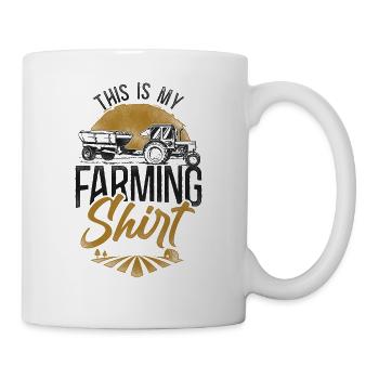 Farming Farmer Tracteur Vintage - Mug blanc - blanc - Droite