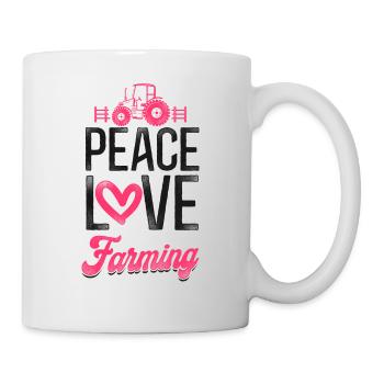 Farming Farmer Girl Tractor - Tasse - Weiß - Rechts