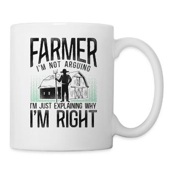 Farming Farmer Tractor Vintage - Tasse - Weiß - Rechts