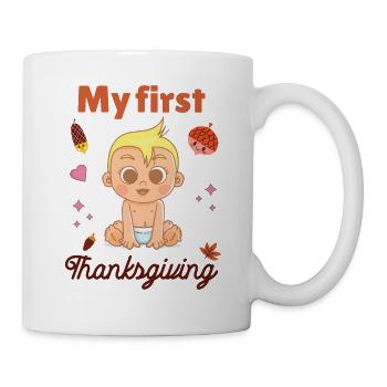 Mon premier Thanksgiving - Mug blanc - blanc - Droite