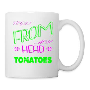 plante terre présente idée repas végétalien fruit - Mug blanc - blanc - Droite