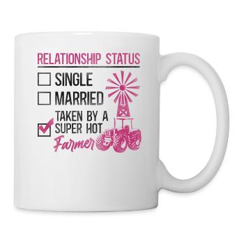 Farming Farmer Girl Girlfriend - Tasse - Weiß - Rechts
