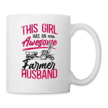 Farming Farmer Husband Tractor - Tasse - Weiß - Rechts