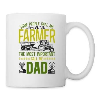 Farming Farmer Dad Father Tractor - Mug - white - Right