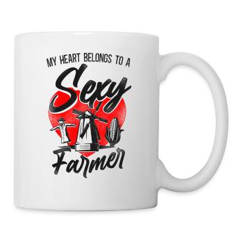 Farming Farmer Girl Wife - Tasse - Weiß - Rechts