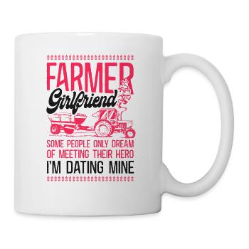 Farming Farmer Girl Tractor Farmer - Tasse - Weiß - Rechts
